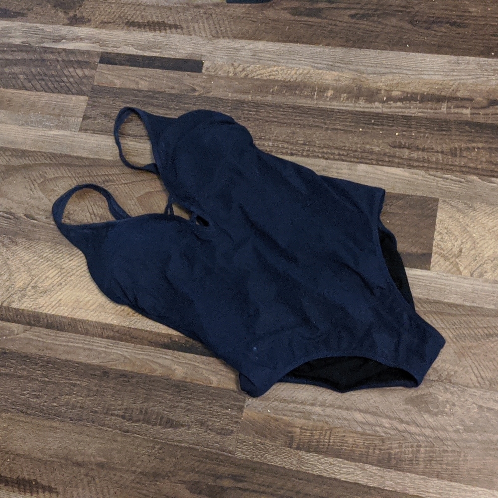 Navy one piece swimsuit